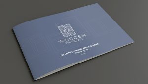 A4 landscape printed brochure for Wooden Windows.