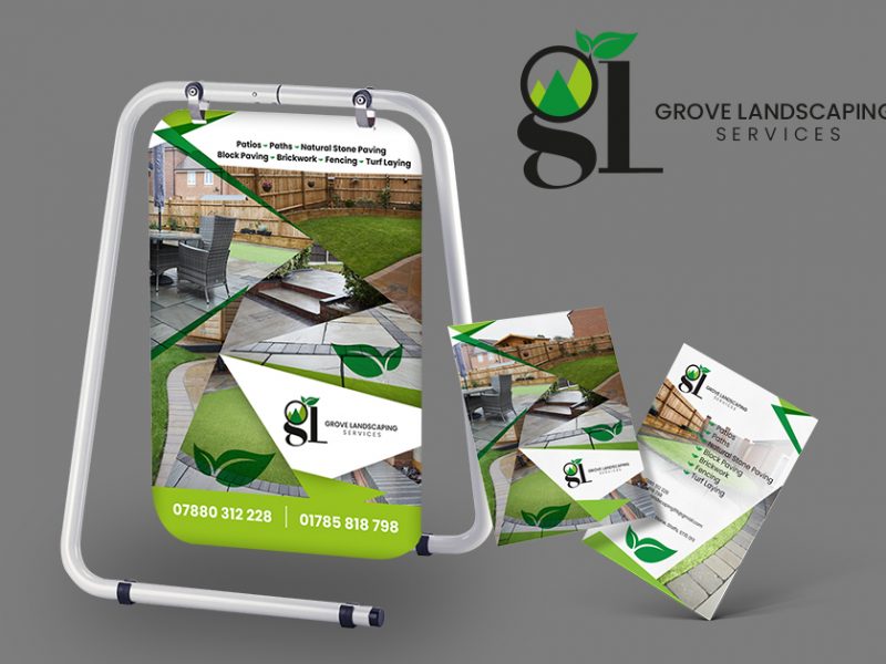 Branding and Marketing Materials for Grove Landscaping.