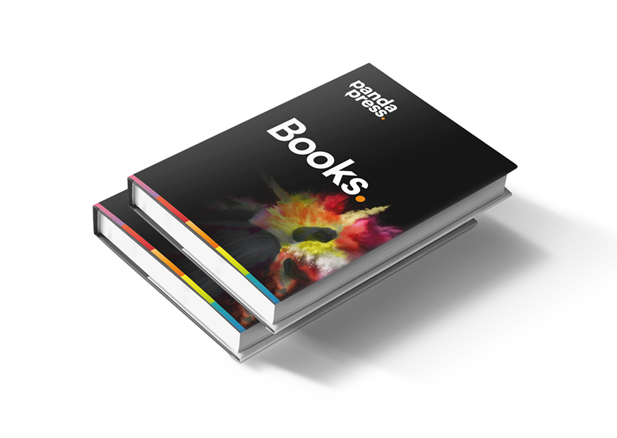 Panda Press self publishing printed and designed bespoke books, saddle stitched or perfect bound with ISBN numbers